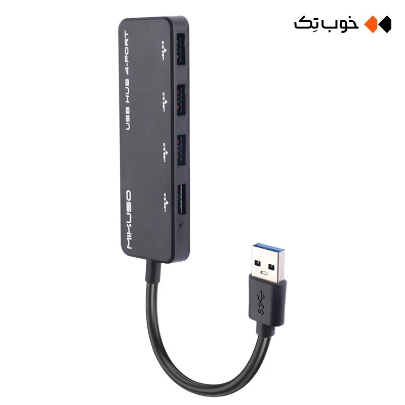 هاب USB3.0 چهار پورت 30سانتی مدل MIKUSO HUB-010