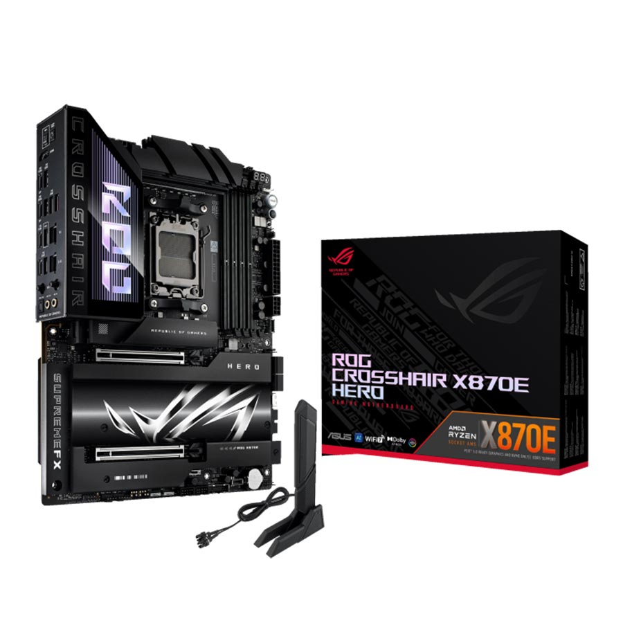 مادربرد ایسوس ASUS ROG CROSSHAIR X870E HERO WIFI DDR5 X870E ASUS ROG CROSSHAIR X870E HERO WIFI DDR5