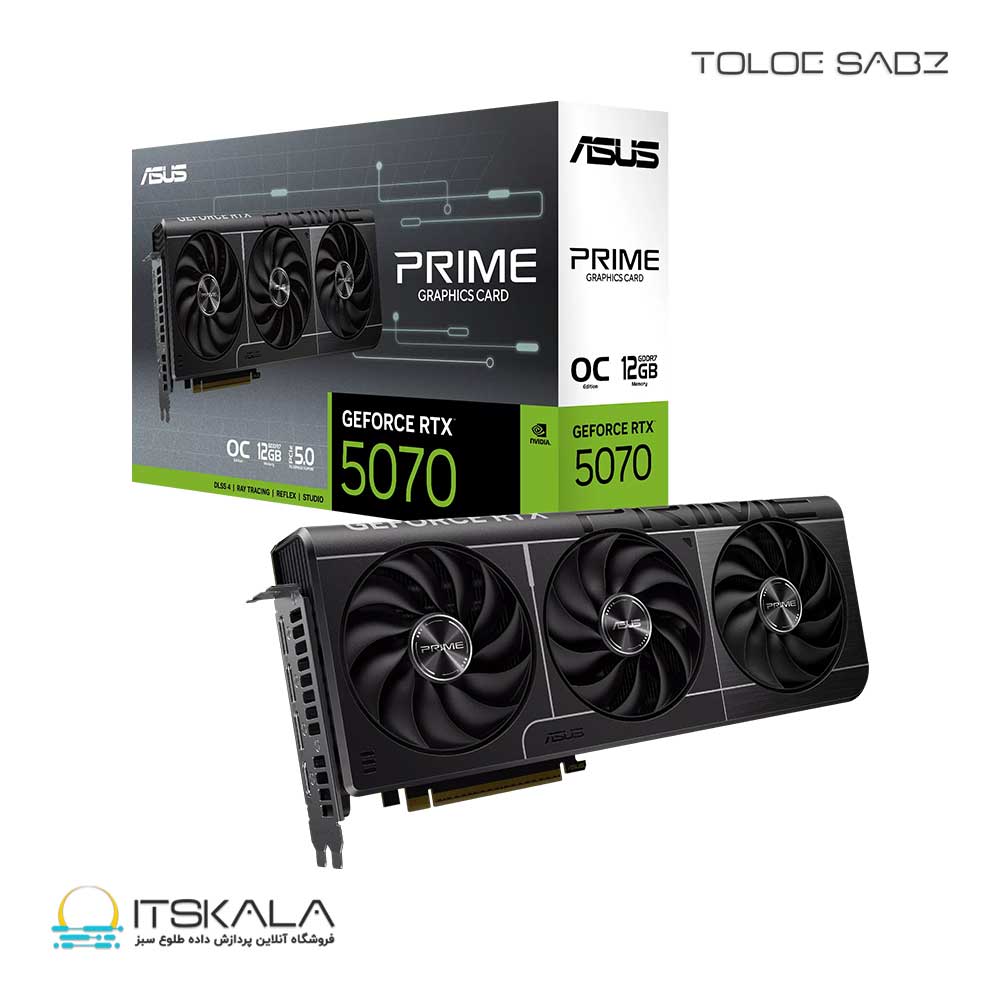 کارت گرافیک ایسوس PRIME RTX 5070 OC White حافظه 12 گیگابایت - ASUS PRIME GeForce RTX 5070 OC White 12GB Graphics Card