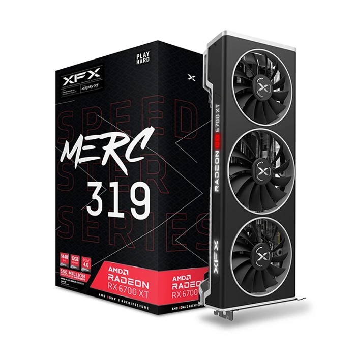 کارت گرافیک ایکس اف ایکس XFX SPEEDSTER MERC 319 AMD Radeon RX 6700 XT BLACK 12GB
