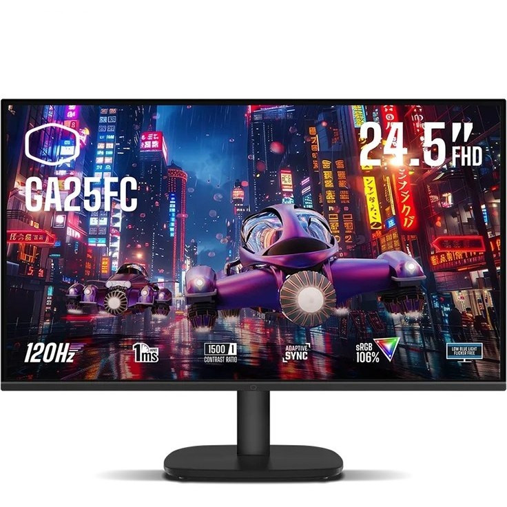 مانیتور گیمینگ 25 اینچ کولر مستر مدل GA25FC با وضوح Full HD، پنل IPS و  120 هرتز