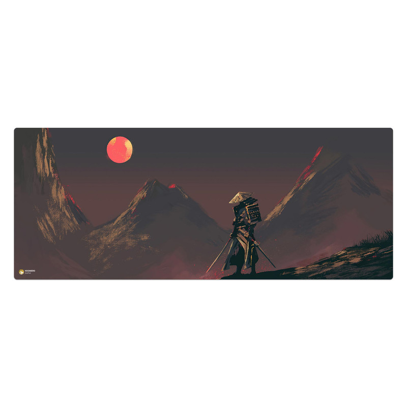 ماوس پد هومرو مدل HX134 طرح Samurai Ronin سایز 40x100 سانتی‌متر