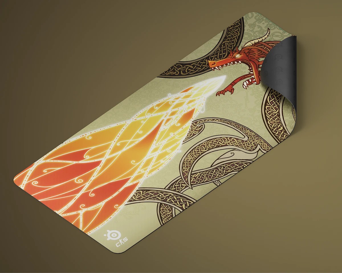 پد موس SteelSeries QcK XXL CS2 Dragon Lore Edition