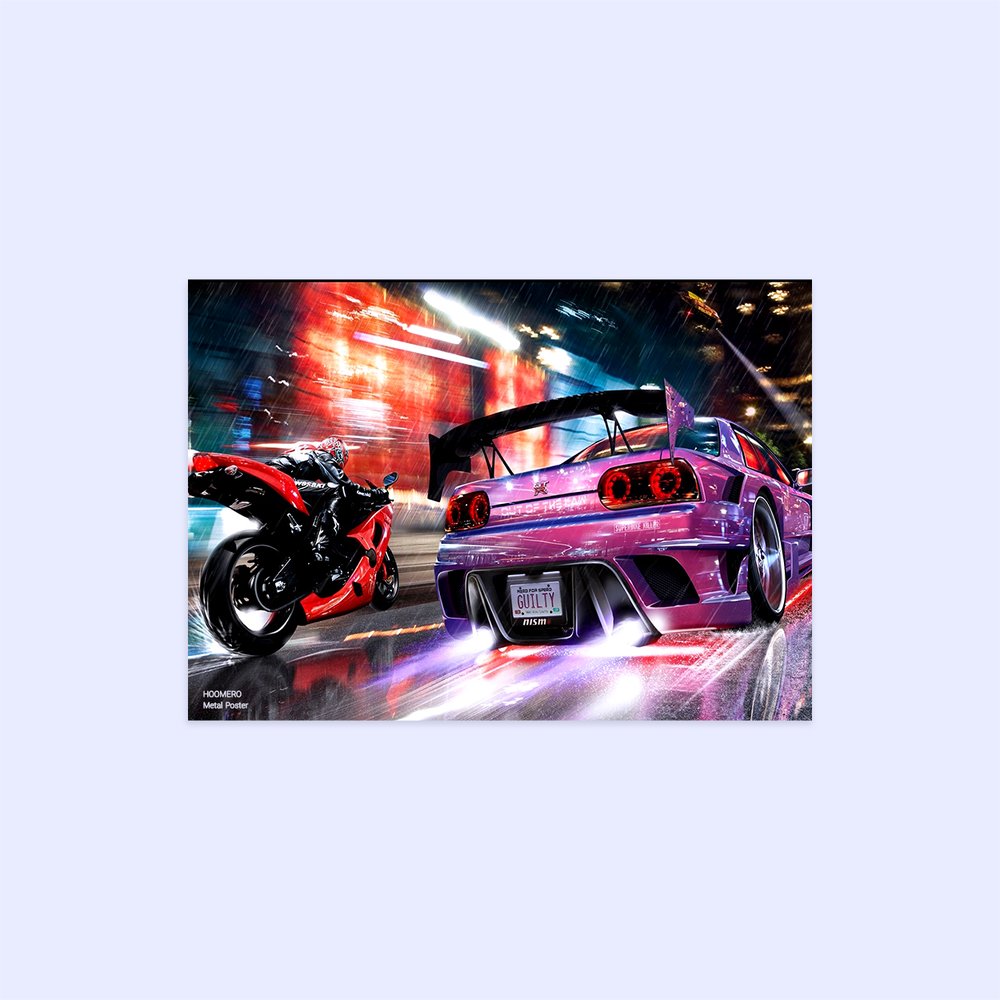 متال پوستر هومرو طرح Need for Speed کد PS640