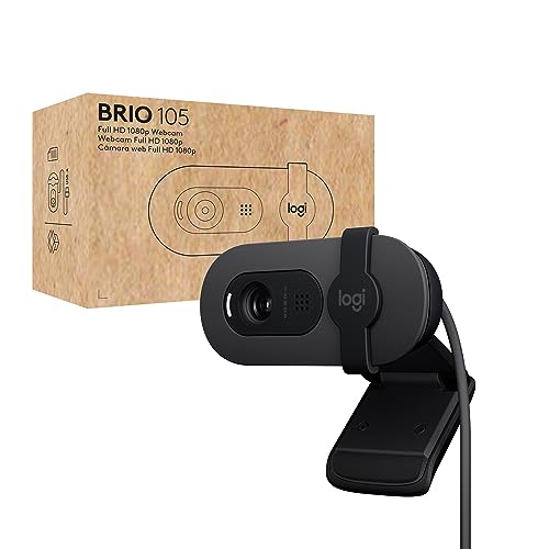 وب کم تجاری Logitech Brio 105 Full HD با تعادل نور خودکار