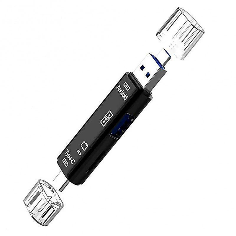 کارت خوان و OTG مدل D-188 با رابط USB 2.0 و micro usb و USB-C