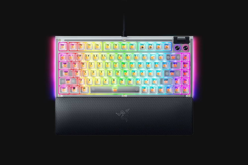 کیبورد گیمینگ Razer BlackWidow V4 75% Phantom White Edition