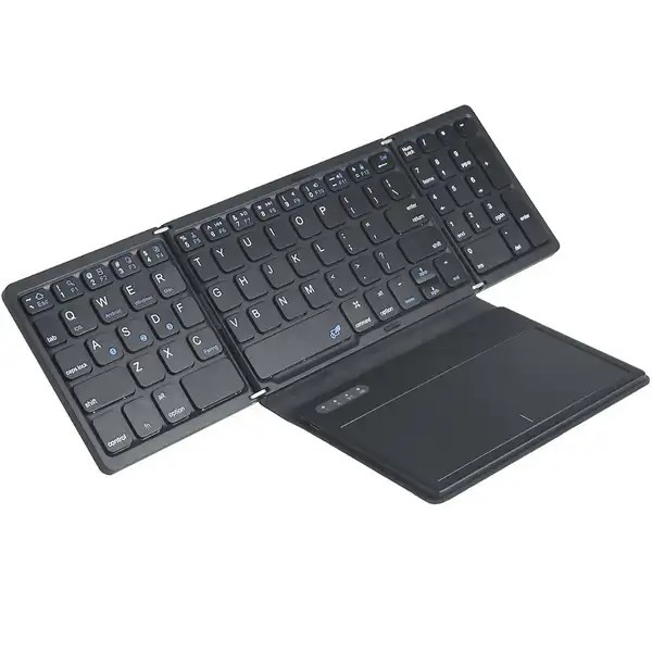کیبورد بی‌سیم تاشو شارژی با تاچ پد کوتسی مدل Coteci Folding Bluetooth Keyboard with TouchPad OF-032