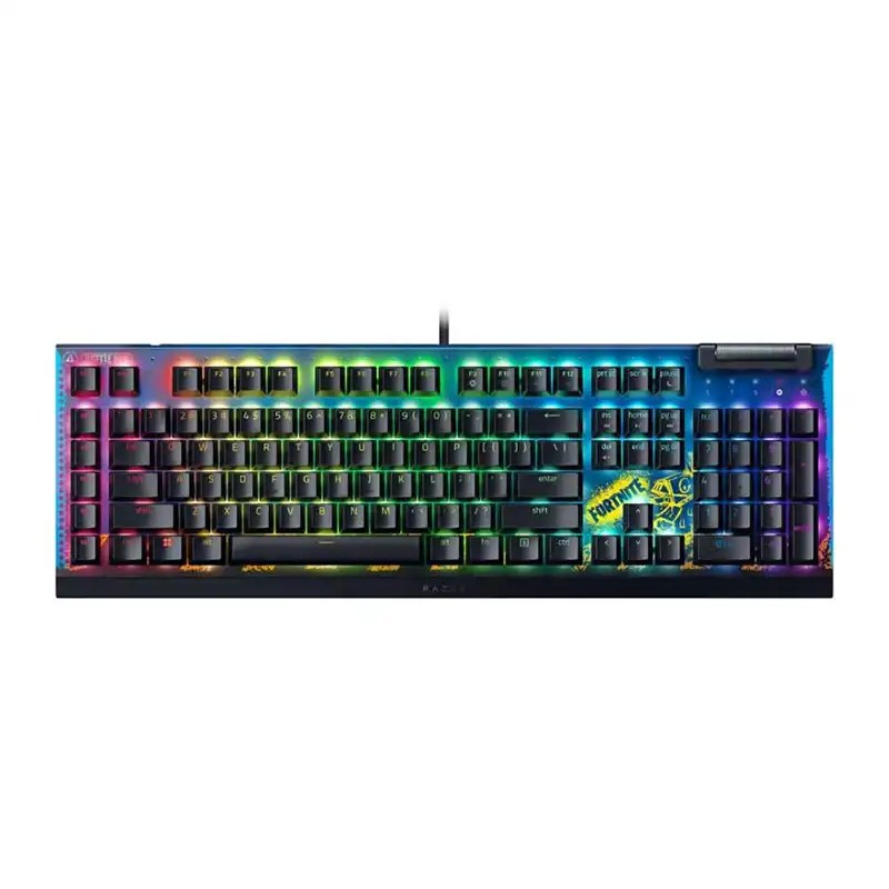 کیبورد گیمینگ RAZER مدل BLACKWIDOW V4 X FORTNITE EDITION