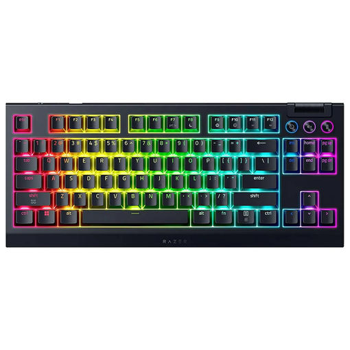 کیبورد ریزر گیمینگ بی سیم مدل BlackWidow V4 Low-Profile TKL Hyperspeed