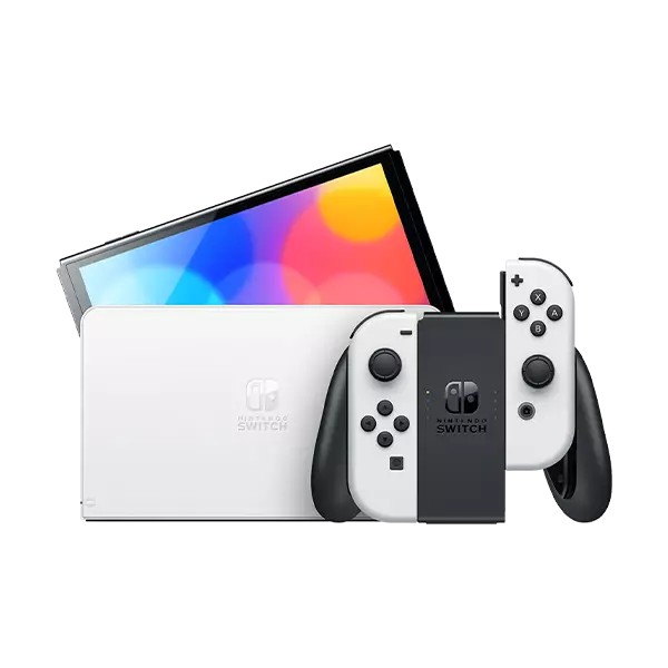 کنسول بازی دستی نینتندو مدل Switch OLED White Black Set Nintendo Switch OLED White Black set gaming console