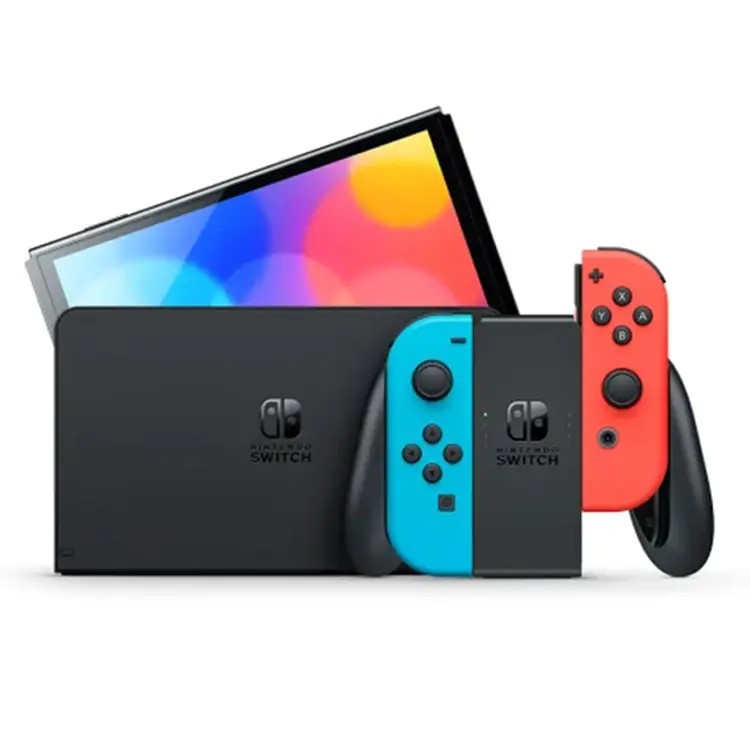 کنسول بازی Nintendo Switch OLED جوی کان قرمز/آبی