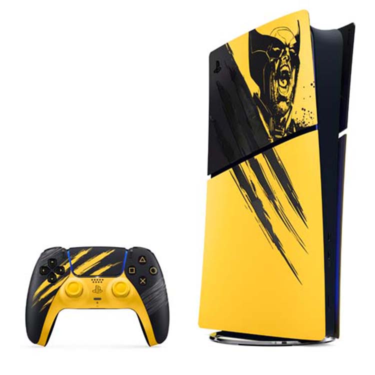 PlayStation 5 Slim Digital Edition – Marvel’s Wolverine Battle Yellow Limited Edition Bundle