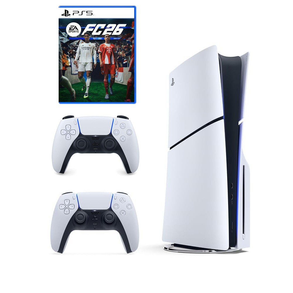 PlayStation 5 Slim Standard + DualSense White + FC 26