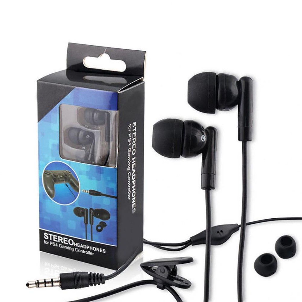 Earphones Microphone Gaming Headset for PS4 Xbox One Gamepad - Black