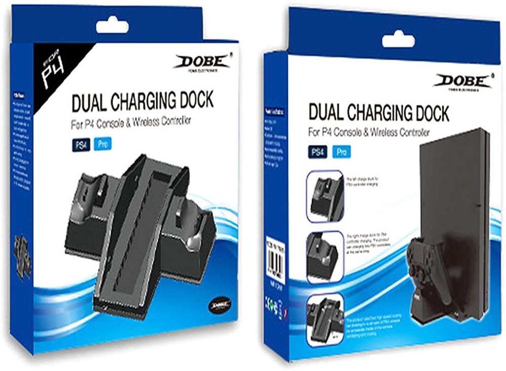 Playstation 4 PS4 Dobe Dual Charging Dock For Fat Slim PRO Console