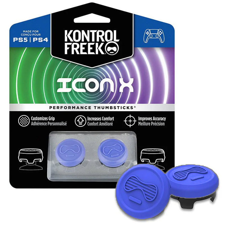KontrolFreek Icon X Performance Thumbsticks for PlayStation – Blue