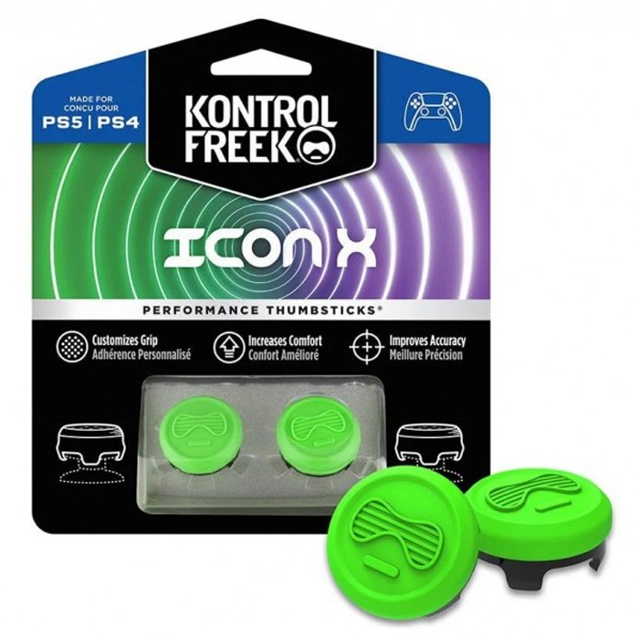 KontrolFreek Icon X Performance Thumbsticks for PlayStation – Green