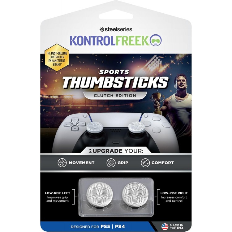 KontrolFreek Sports Thumbsticks for PlayStation - Clutch Edition White