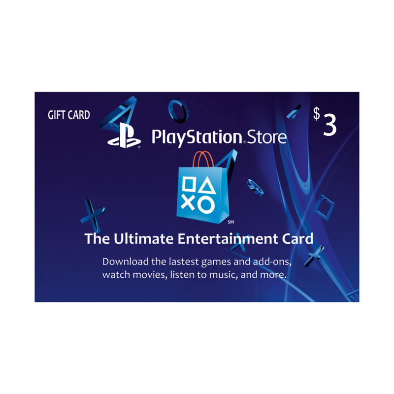 گیفت کارت 3 دلاری پلی استیشن نتورک مدل PSN3