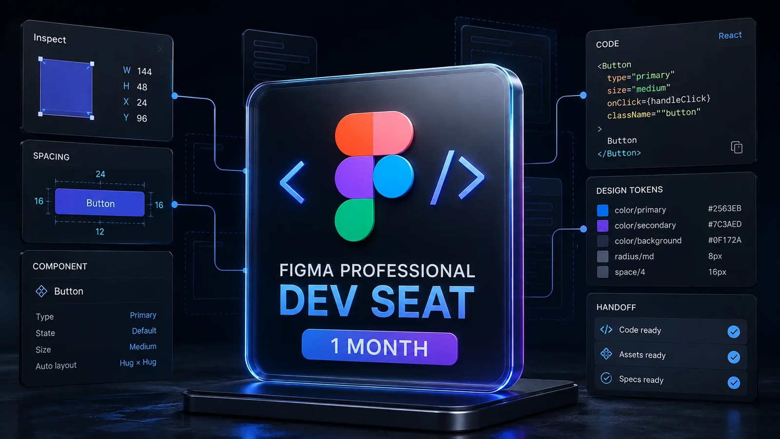 اشتراک یک‌ماهه Figma Dev Seat