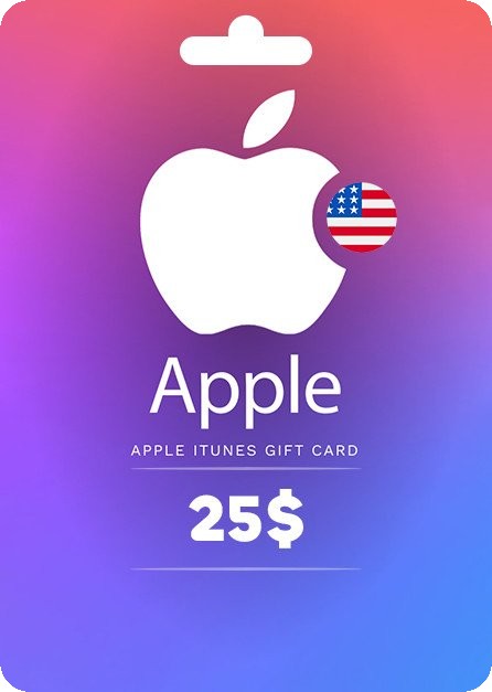 اکانت و گیفت کارت آیتونز 25 دلاری apple iTunes Gift Card