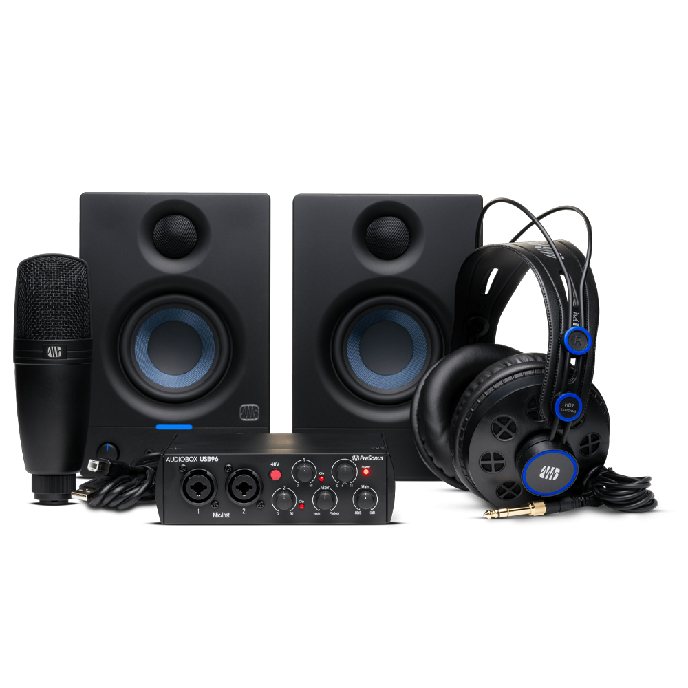 پکیج استودیویی PreSonus AudioBox 96 Complete Bundle