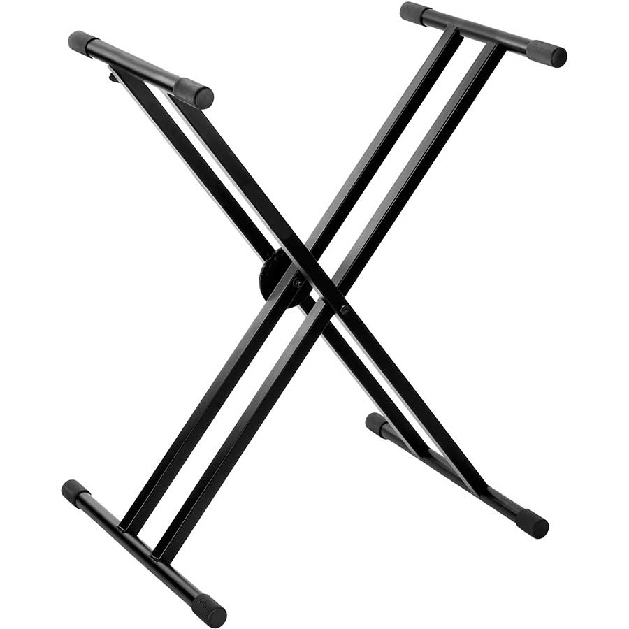 TM Group Double Cross Keyboard Stand Black