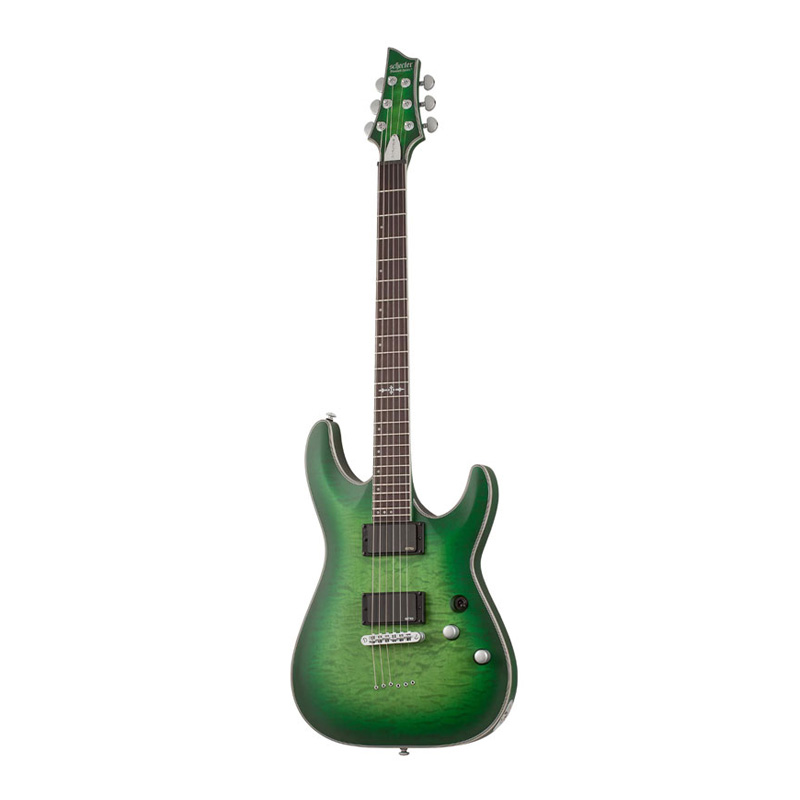 Schecter C 1 Platinum Satin Green Burst