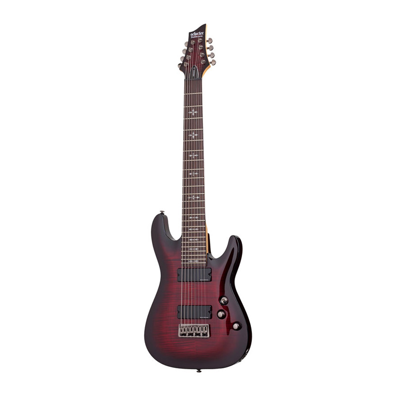Schecter Demon 8 Crimson Red Burst