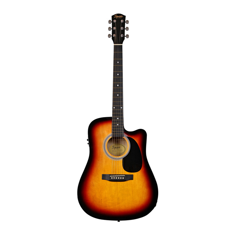 Squier SA 105CE Dreadnought Stained Hardwood Sunburst