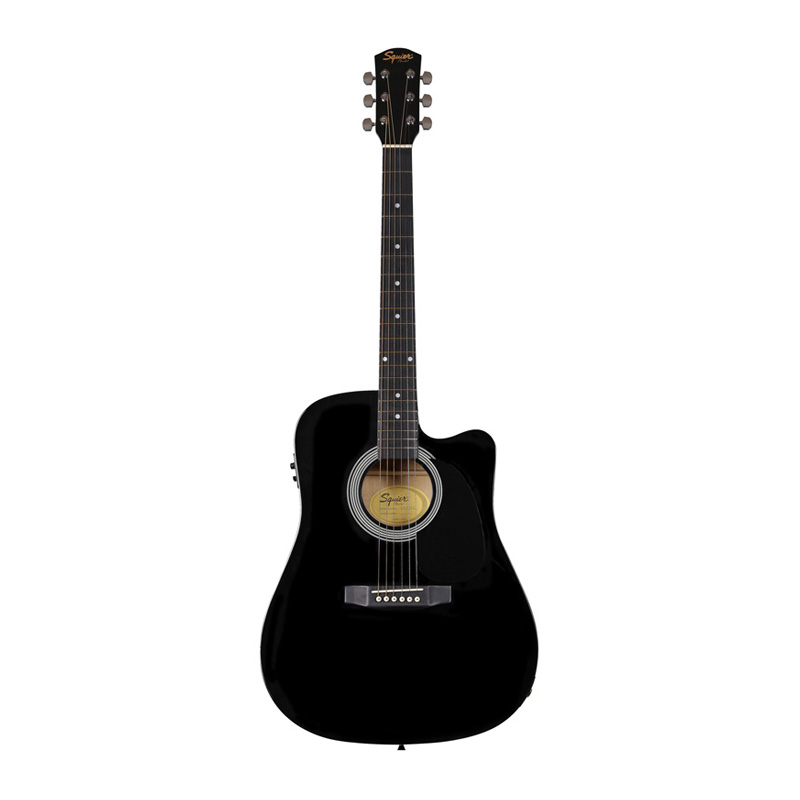 Squier SA 105CE Dreadnought Stained Hardwood Black
