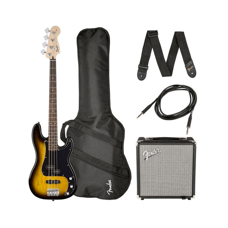 Squier Affinity Precision Bass PJ LRL Pack Brown Sunburst