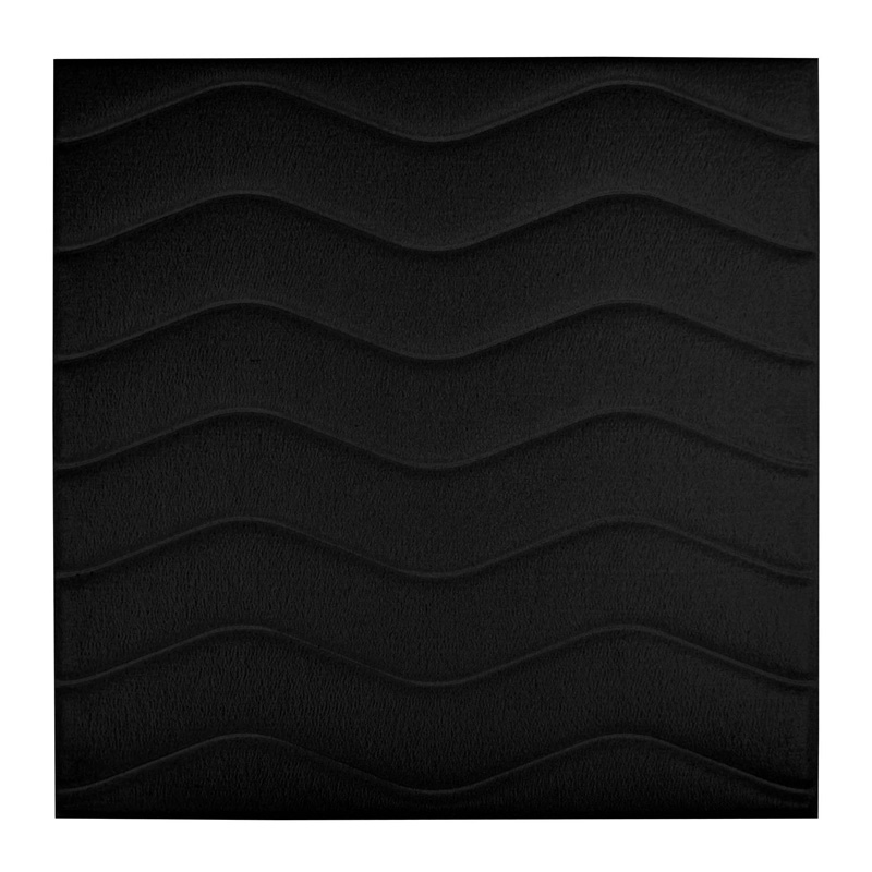 Shining Sound Wool Panel Waves Black