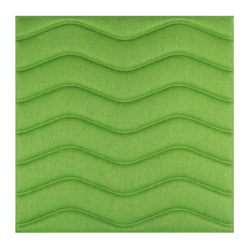 Shining Sound Wool Panel Waves Green