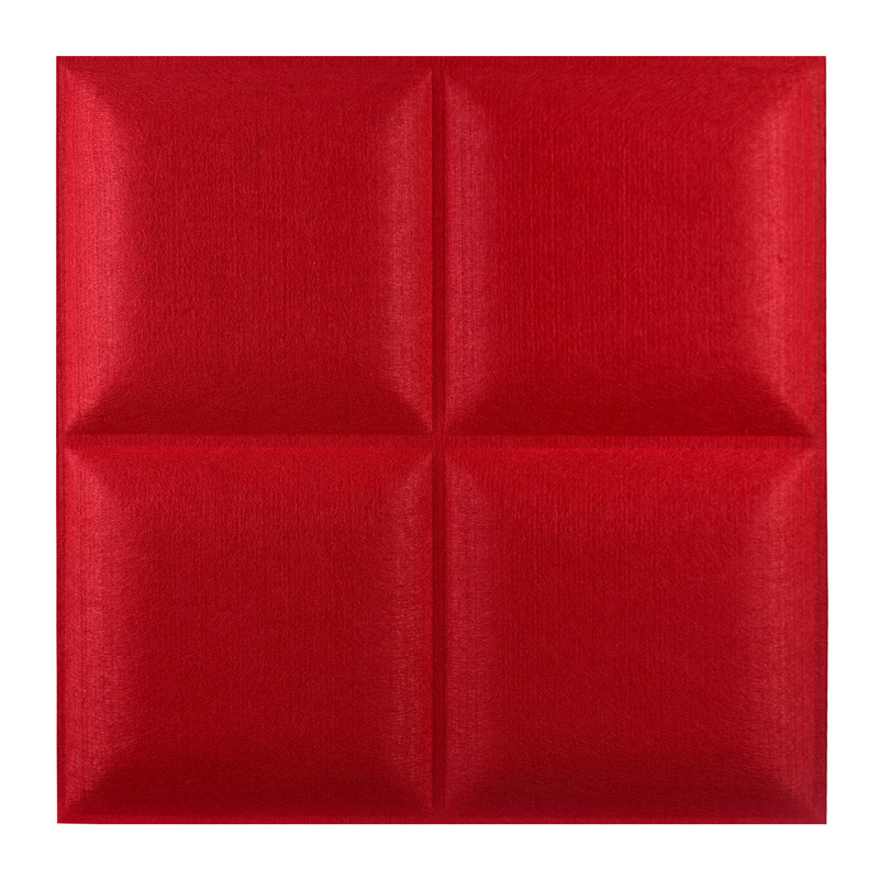Shining Sound Wool Panel Squares Red
