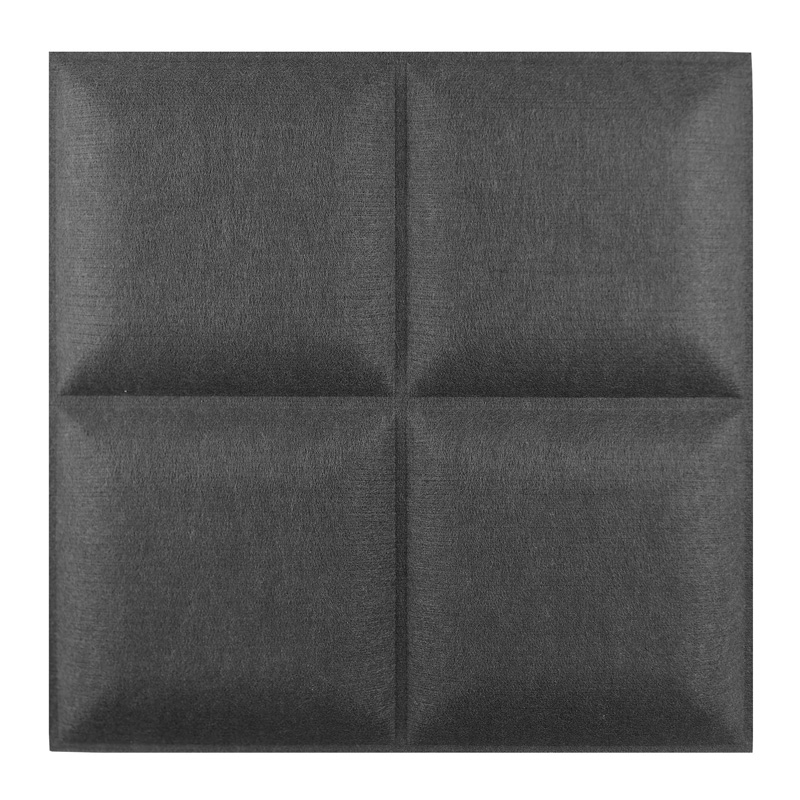 Shining Sound Wool Panel Squares Dark Gray