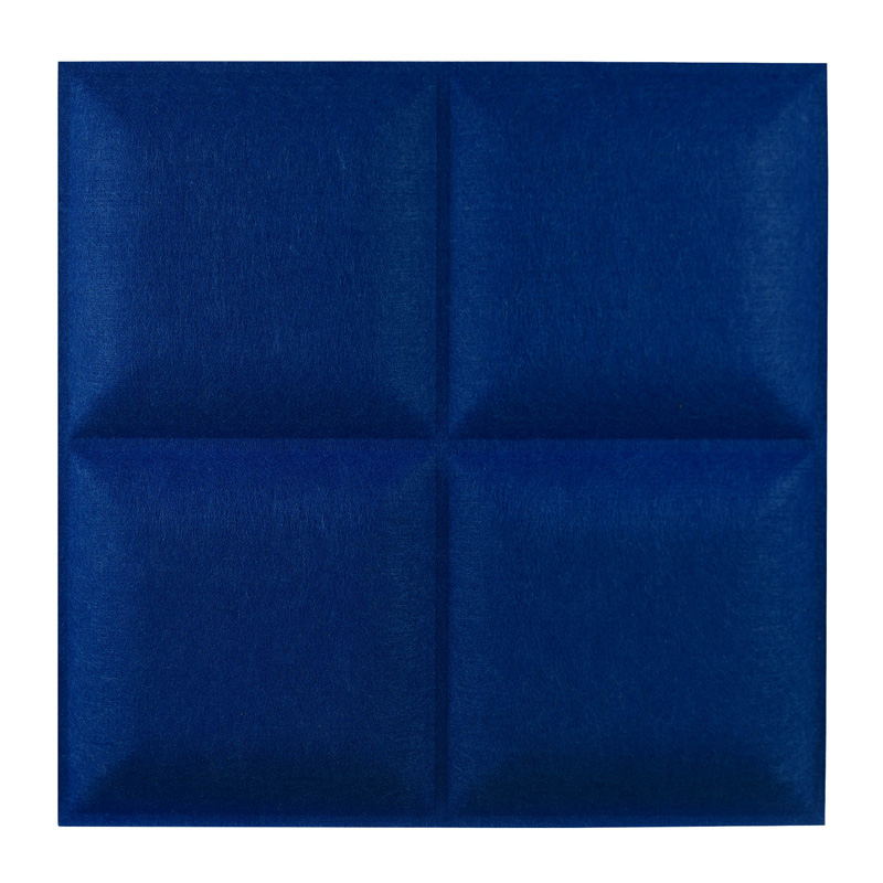 Shining Sound Wool Panel Squares Carbon Blue