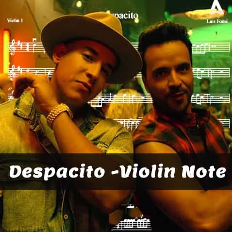نت ویالن آهنگ Despacito