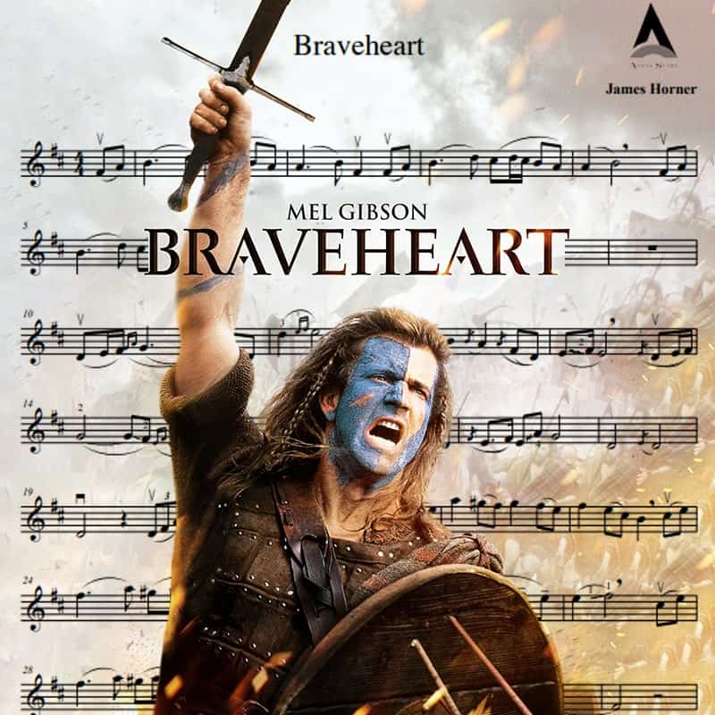 نت ویالن Braveheart