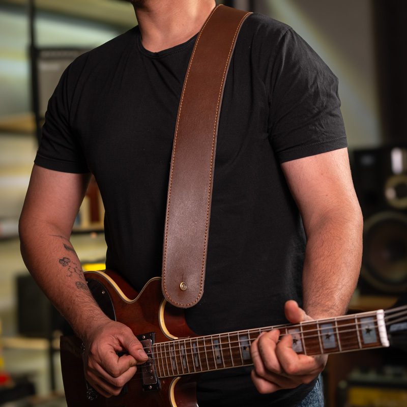 استرپ گیتار تمام چرم Leather Guitar Strap