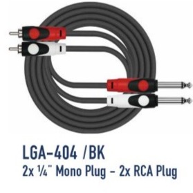 KIRLIN CABLE LGA-404/3M (2*RCA PLUG-2*1/4 MONO PLUG)