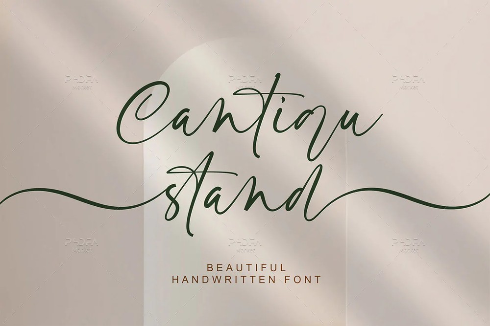 اسکریپت فونت دستنویس Cantiqu Stand