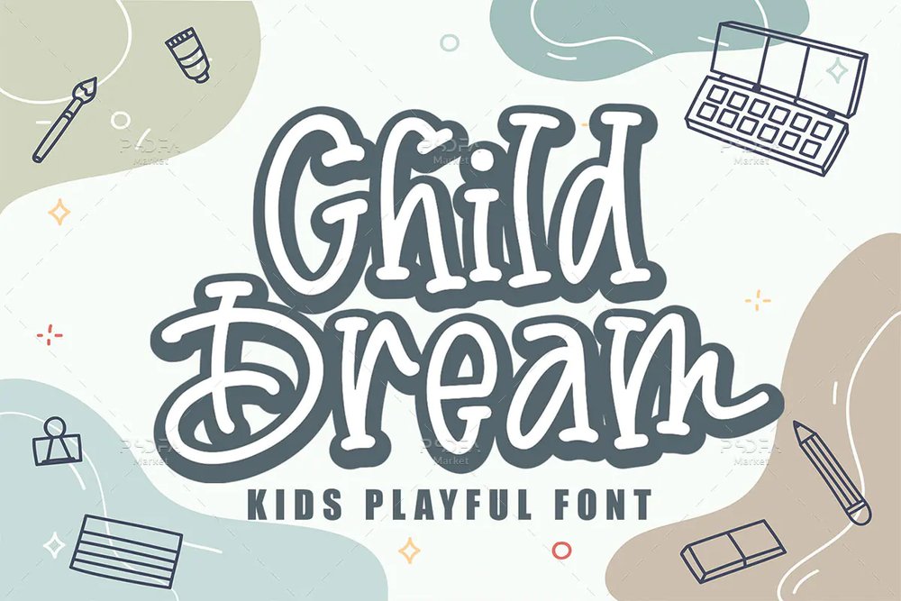 فونت جذاب و بامزه کودکانه Child Dream