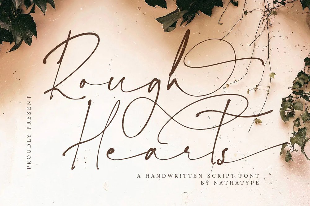 فونت سبک دستنویس Rough Hearts