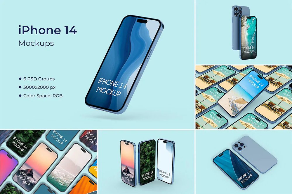 موکاپ آیفون 14 - 6 فایل