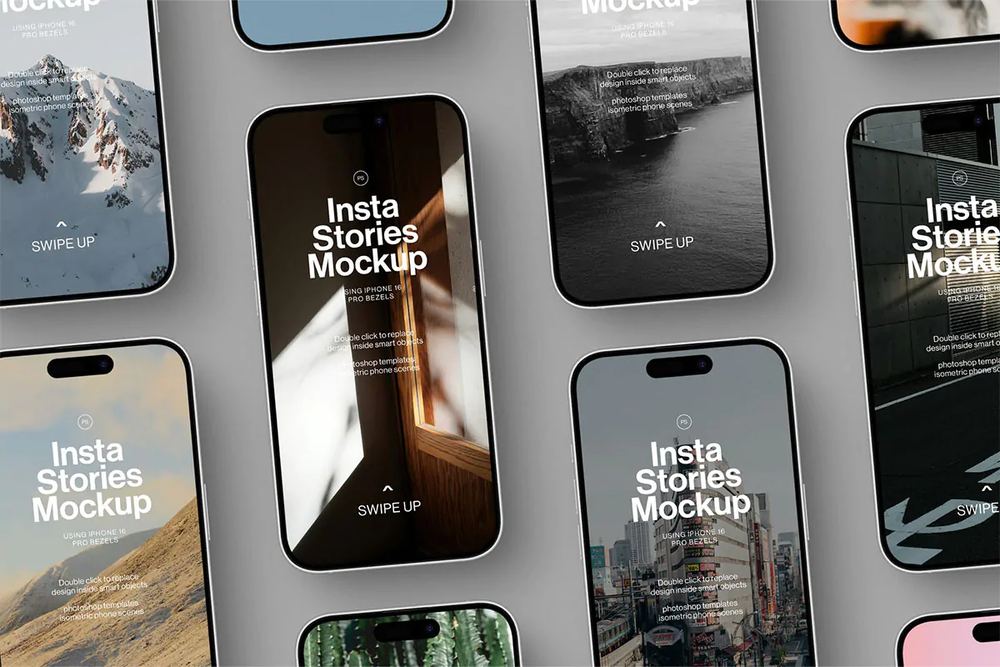 موکاپ آیفون 16 ایزومتریک