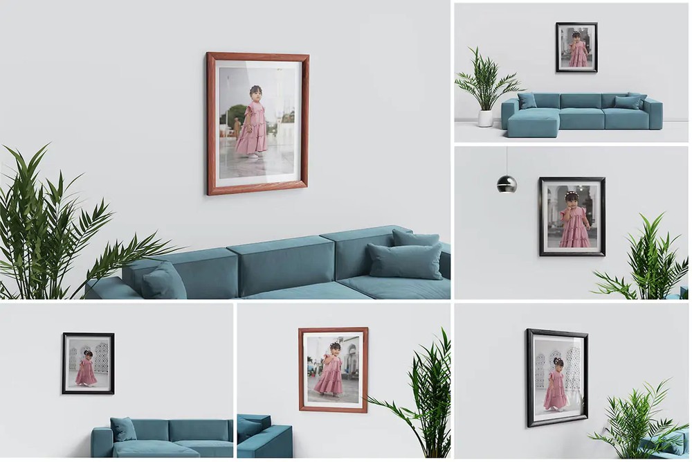 موکاپ قاب عکس چوبی
