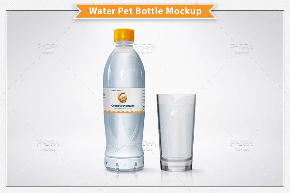 موکاپ بطری آب حیوانات خانگی Water Pet Bottle Mockup