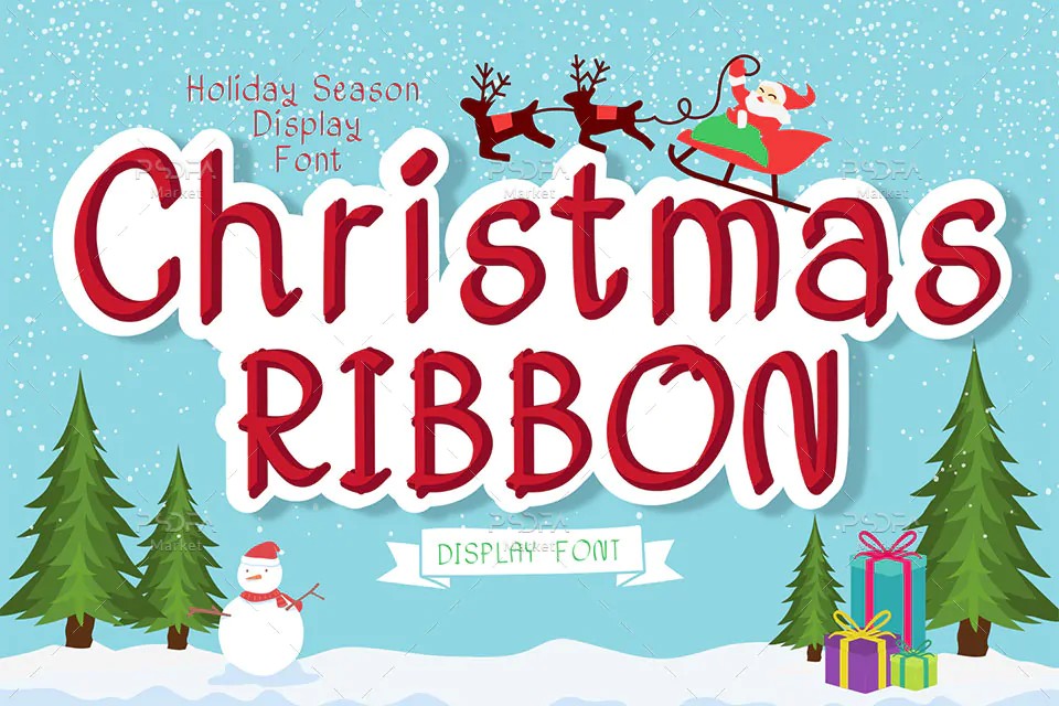 فونت کریسمس Christmas Ribbon